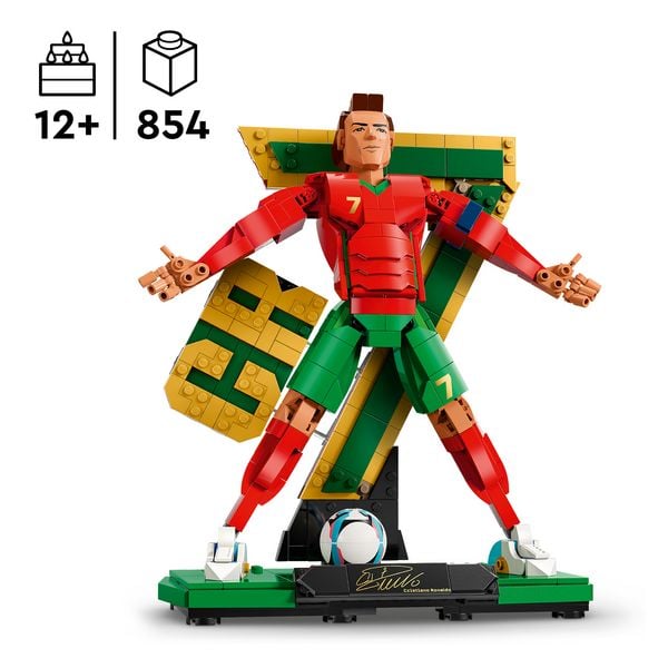 Produktbild: LEGO Editions 43016 Cristiano Ronaldo, Fu&szlig;balllegende, Bauset f&uuml;r Kinder; Fu&szlig;ball-Deko