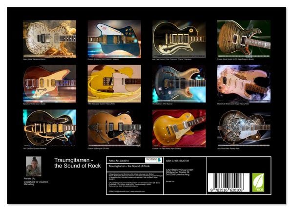 Produktbild: Traumgitarren - the Sound of Rock (Wandkalender 2026 DIN A4 quer), CALVENDO Monatskalender