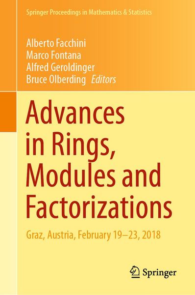 Produktbild: Advances in Rings, Modules and Factorizations