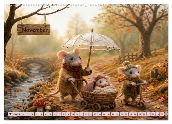 Produktbild: M&auml;usli Kalender (hochwertiger Premium Wandkalender 2027 DIN A2 quer), Kunstdruck in Hochglanz