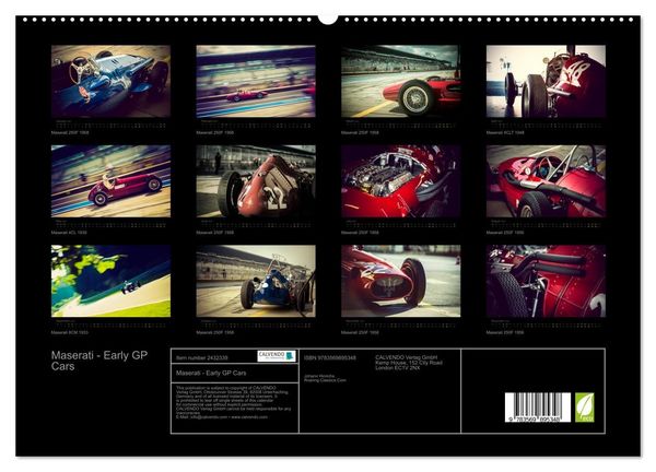 Produktbild: Maserati - Early GP Cars (High Quality Premium Wall Calendar 2027 DIN A2 landscape),CALVENDO 12 Month Wall Calendar