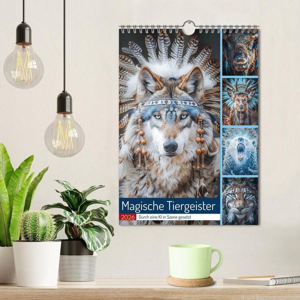 Produktbild: Magische Tiergeister (Wandkalender 2026 DIN A4 hoch), CALVENDO Monatskalender