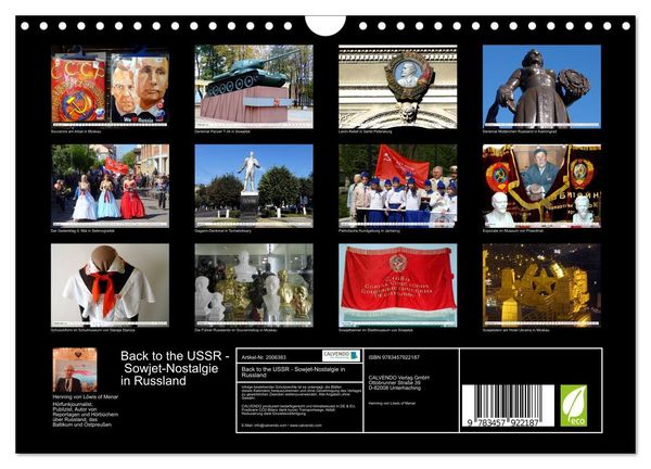 Produktbild: Back to the USSR - Sowjet-Nostalgie in Russland (Wandkalender 2026 DIN A4 quer), CALVENDO Monatskalender