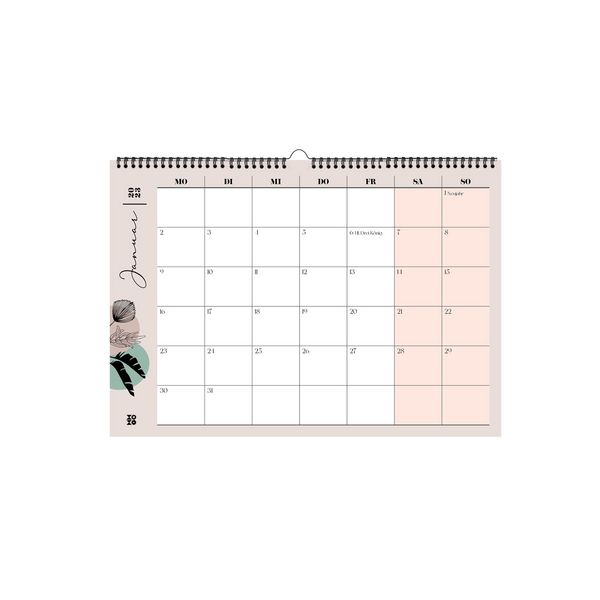 Produktbild: Kalender 2023, "leaves lineart"