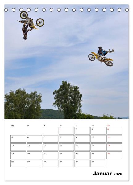 Produktbild: Motocross Terminplaner (Tischkalender 2026 DIN A5 hoch), CALVENDO Monatskalender