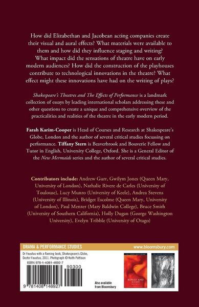 Produktbild: Shakespeare's Theatres and the Effects of Performance