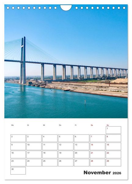 Produktbild: Suezkanal - Urlaubsplaner (Wandkalender 2026 DIN A4 hoch), CALVENDO Monatskalender
