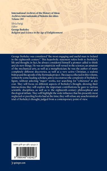 Produktbild: George Berkeley: Religion and Science in the Age of Enlightenment