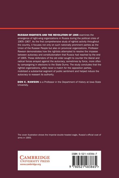 Produktbild: Russian Rightists and the Revolution of 1905