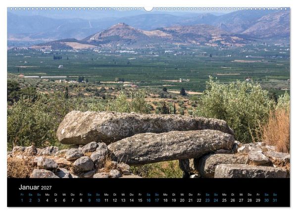 Produktbild: Peloponnes, Griechisches Urgestein von grandioser Sch&ouml;nheit. Die Regionen Argolis, Korinthia und Attika (Wandkalender 2027 DIN A2 quer), CALVENDO Monatskalender