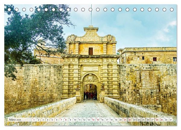 Produktbild: Malta, Comino & Gozo (Tischkalender 2026 DIN A5 quer), CALVENDO Monatskalender
