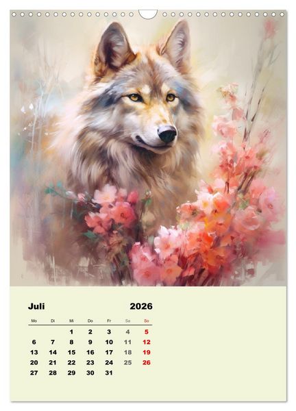 Produktbild: Krafttiere als spirituelle Begleiter (Wandkalender 2026 DIN A3 hoch), CALVENDO Monatskalender