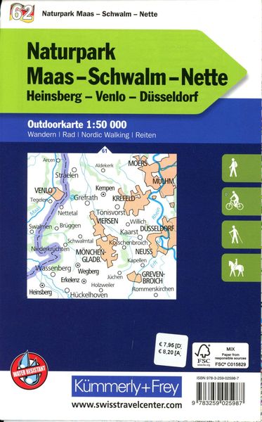 Naturpark Maas - Schwalm - Nette Nr. 62 Outdoorkarte Deutschland 1:50 000