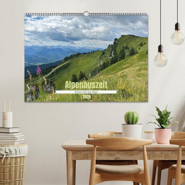 Produktbild: Alpenauszeit - Sch&ouml;ne Orte der Alpen (Wandkalender 2026 DIN A2 quer), CALVENDO Monatskalender