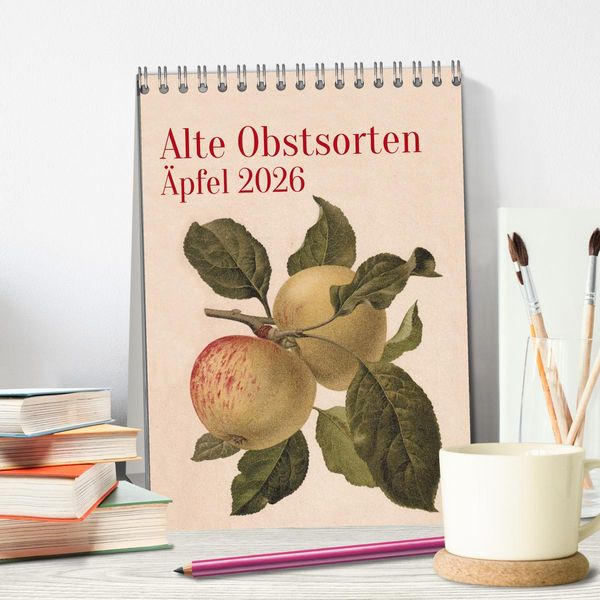 Produktbild: Alte Obstsorten - &Auml;pfel 2026 (Tischkalender 2026 DIN A5 hoch), CALVENDO Monatskalender
