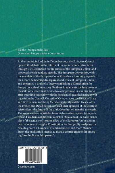 Produktbild: Governing Europe under a Constitution