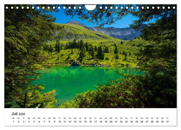 Produktbild: Wunderwelt Schweiz (Wandkalender 2026 DIN A4 quer), CALVENDO Monatskalender