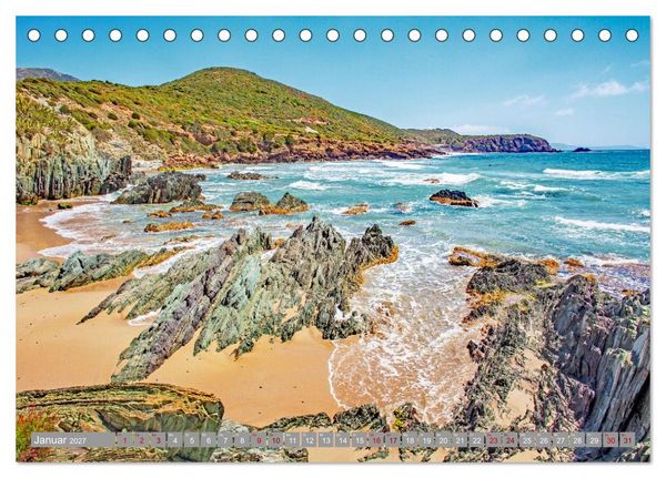 Produktbild: Sardinien Insel mit Meerblick (Tischkalender 2027 DIN A5 quer), CALVENDO Monatskalender