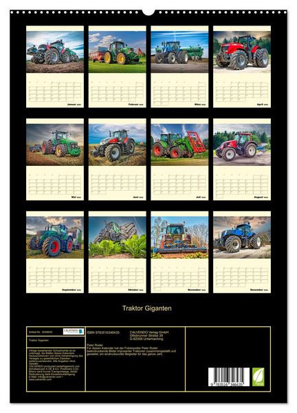 Produktbild: Traktor Giganten (hochwertiger Premium Wandkalender 2026 DIN A2 hoch), Kunstdruck in Hochglanz