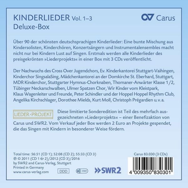 Produktbild: Kinderlieder Vol.1-3-Deluxe-Box