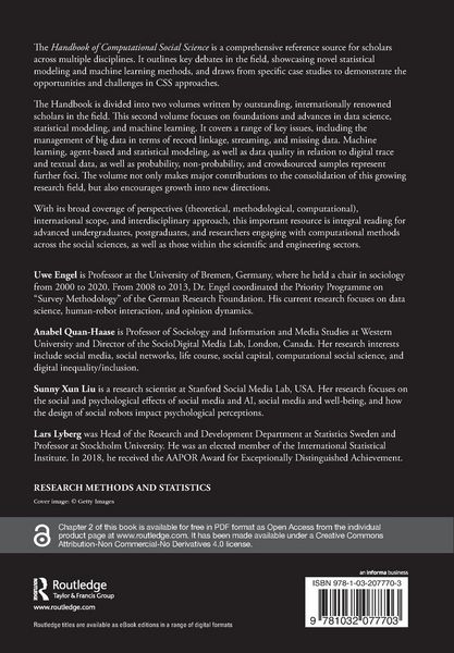 Produktbild: Handbook of Computational Social Science, Volume 2