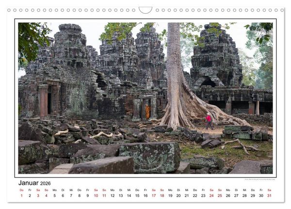 Produktbild: ANGKOR - IM REICH DER KHMER (Wandkalender 2026 DIN A3 quer), CALVENDO Monatskalender
