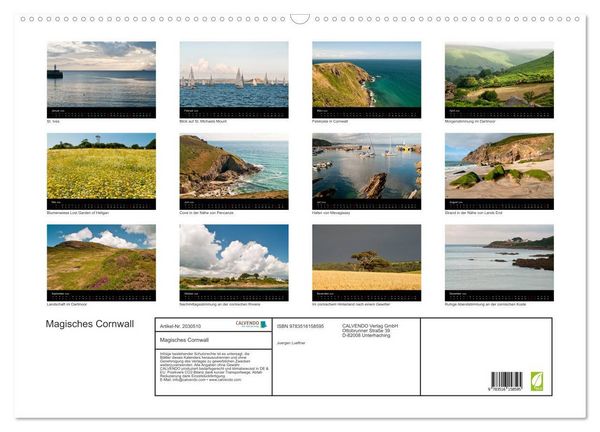 Produktbild: Magisches Cornwall (Wandkalender 2026 DIN A2 quer), CALVENDO Monatskalender