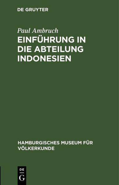 Produktbild: Einf&uuml;hrung in die Abteilung Indonesien