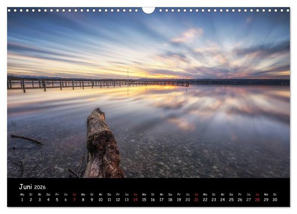 Produktbild: silent minutes - Lichtstimmungen im 5-Seen-Land (Wandkalender 2026 DIN A3 quer), CALVENDO Monatskalender