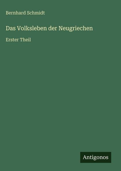 Produktbild: Das Volksleben der Neugriechen