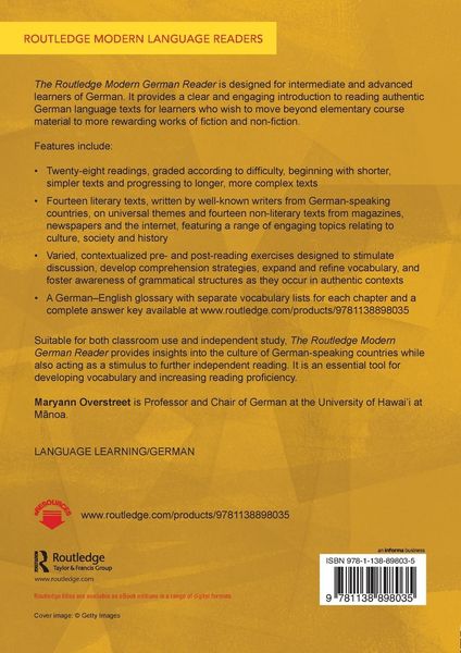 Produktbild: The Routledge Modern German Reader