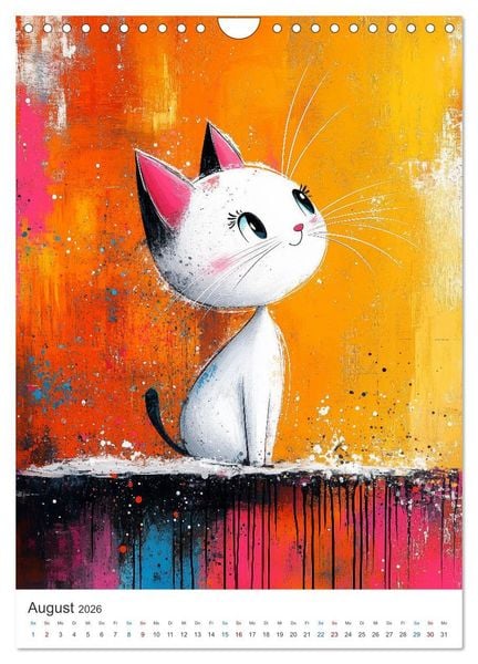 Produktbild: Kunterbunte Katzenbande (Wandkalender 2026 DIN A4 hoch), CALVENDO Monatskalender