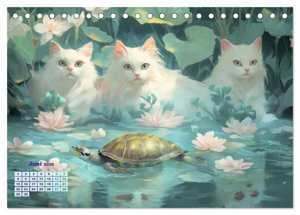 Produktbild: Verspieltheit und Harmonie (Tischkalender 2026 DIN A5 quer), CALVENDO Monatskalender