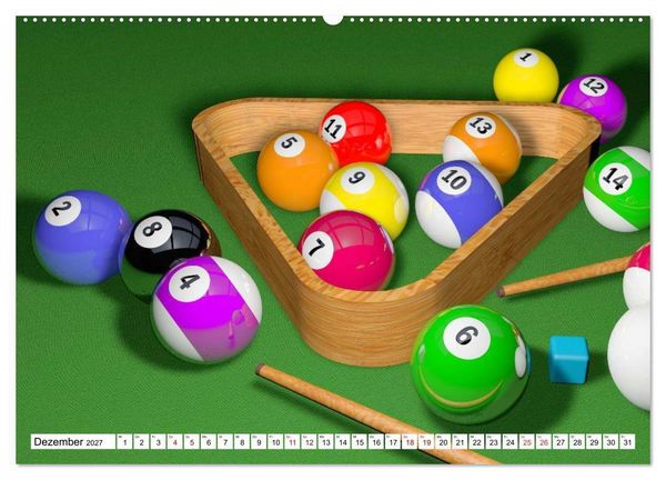 Produktbild: Indoor Aktivit&auml;ten. Billard, Darts und Bowling. Impressionen (hochwertiger Premium Wandkalender 2027 DIN A2 quer), Kunstdruck in Hochglanz