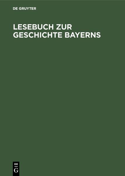 Produktbild: Lesebuch zur Geschichte Bayerns