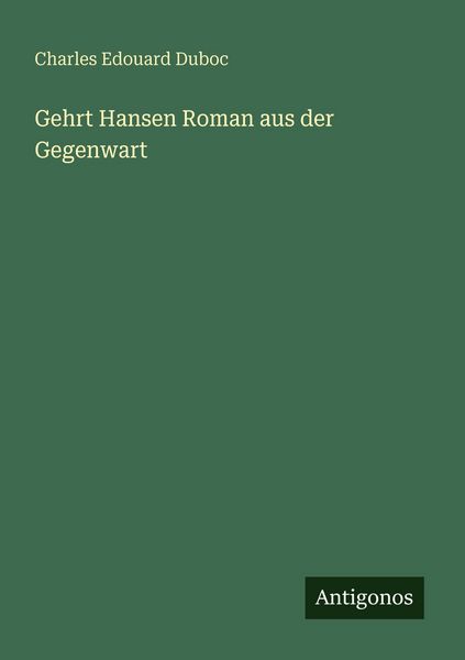 Produktbild: Gehrt Hansen Roman aus der Gegenwart
