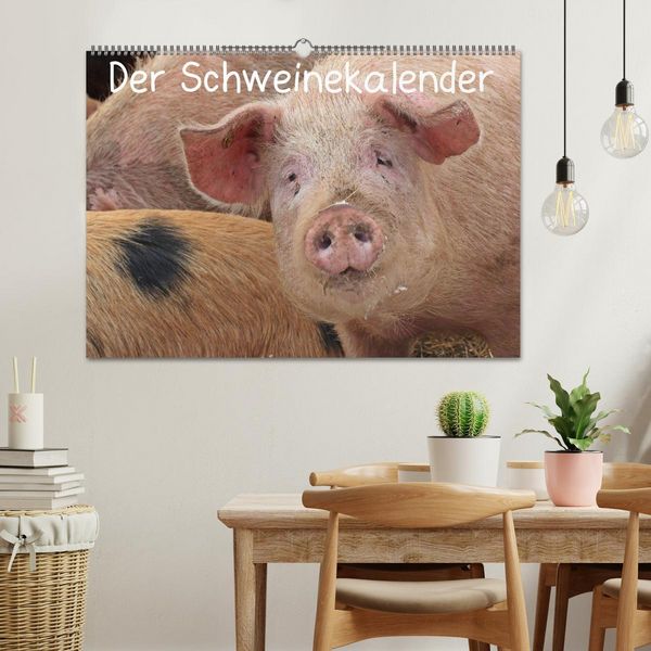 Produktbild: Der Schweinekalender (Wandkalender 2026 DIN A2 quer), CALVENDO Monatskalender