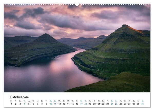 Produktbild: F&auml;r&ouml;er - Archipel im Nordmeer (Wandkalender 2026 DIN A2 quer), CALVENDO Monatskalender