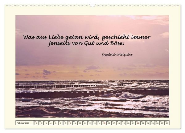 Produktbild: Zitate und Weisheiten (Wandkalender 2026 DIN A2 quer), CALVENDO Monatskalender