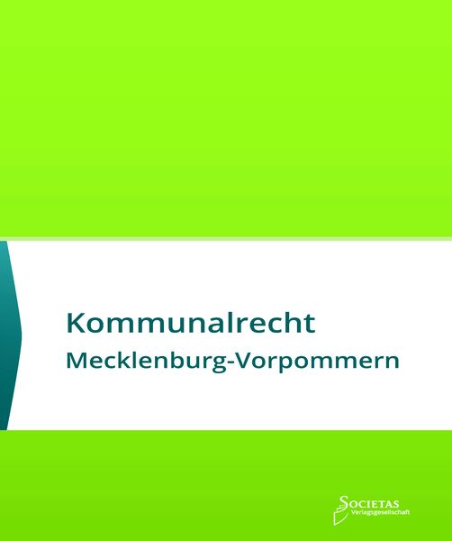 Produktbild: Kommunalrecht Mecklenburg-Vorpommern