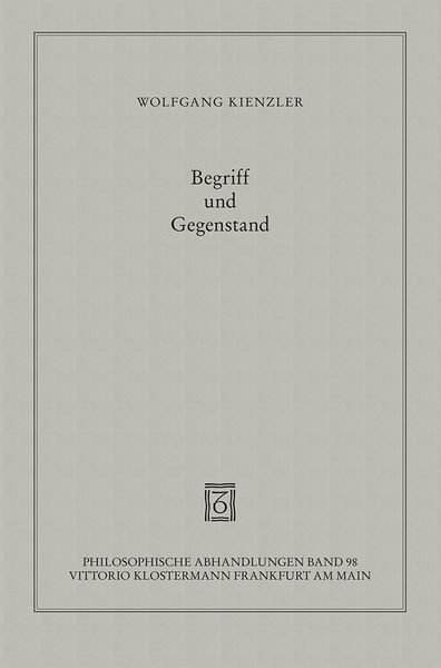 Produktbild: Begriff und Gegenstand