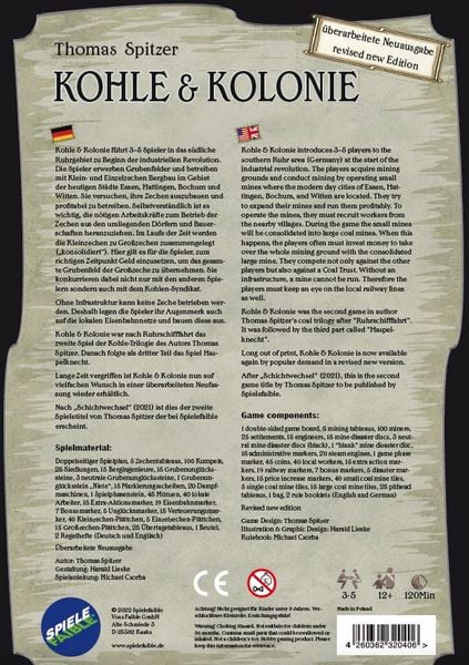 Produktbild: Kohle & Kolonie 2nd Edition