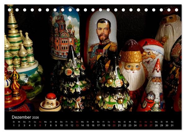 Produktbild: GESICHTER RUSSLANDS 2026 (Tischkalender 2026 DIN A5 quer), CALVENDO Monatskalender