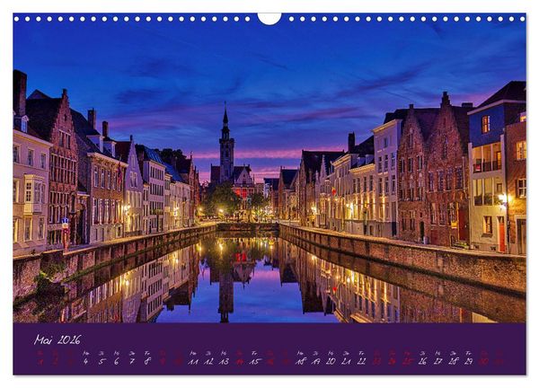 Produktbild: Br&uuml;gge und Gent im Zwielicht (Wandkalender 2026 DIN A3 quer), CALVENDO Monatskalender