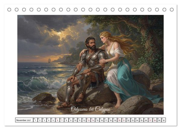 Produktbild: Die Irrfahrten des Odysseus (Tischkalender 2027 DIN A5 quer), CALVENDO Monatskalender