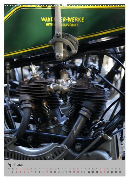 Produktbild: Motorrad Oldtimer - Motoransichten (hochwertiger Premium Wandkalender 2026 DIN A2 hoch), Kunstdruck in Hochglanz