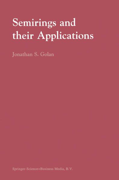 Produktbild: Semirings and their Applications