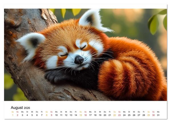 Produktbild: Roter Panda - die Stimme der Wildnis (Wandkalender 2026 DIN A3 quer), CALVENDO Monatskalender