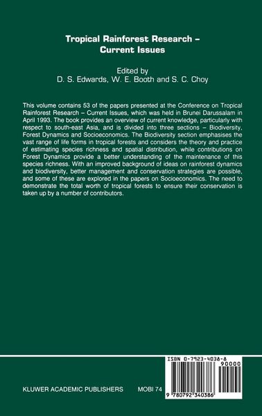 Produktbild: Tropical Rainforest Research &mdash; Current Issues