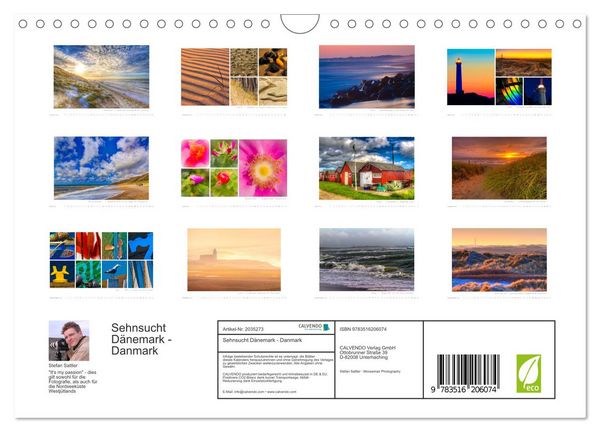 Produktbild: Sehnsucht D&auml;nemark - Danmark (Wandkalender 2026 DIN A4 quer), CALVENDO Monatskalender